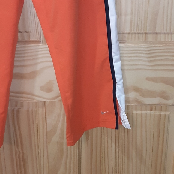 Nike orange/white/blue cropped athletic pants size L 12/14 - Picture 2 of 4